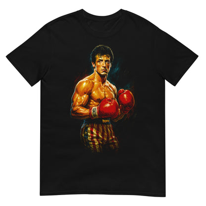 camiseta rocky balboa boxeador negra