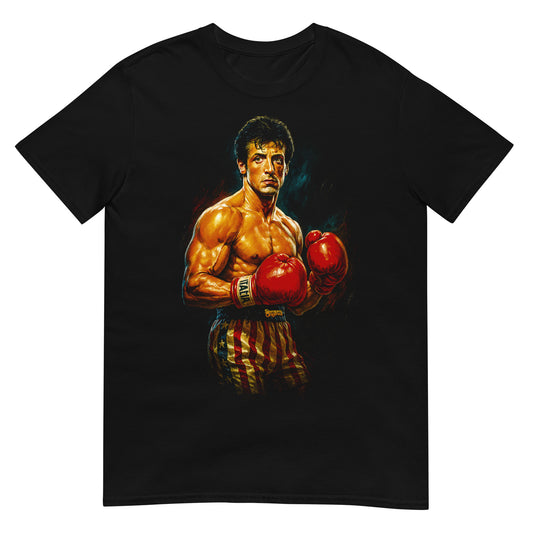 camiseta rocky balboa boxeador negra