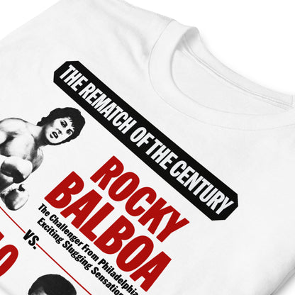 detalle de camiseta boxeo rocky balboa apollo creed blanca