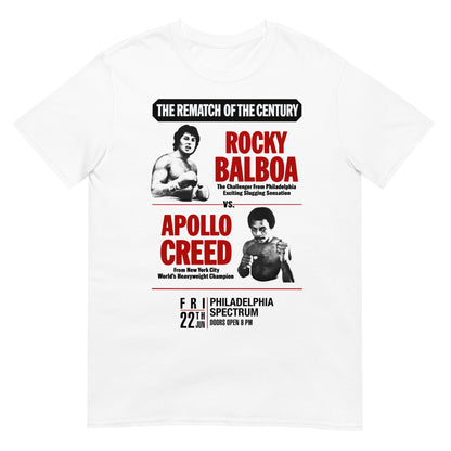 camiseta boxeo rocky balboa apollo creed blanca