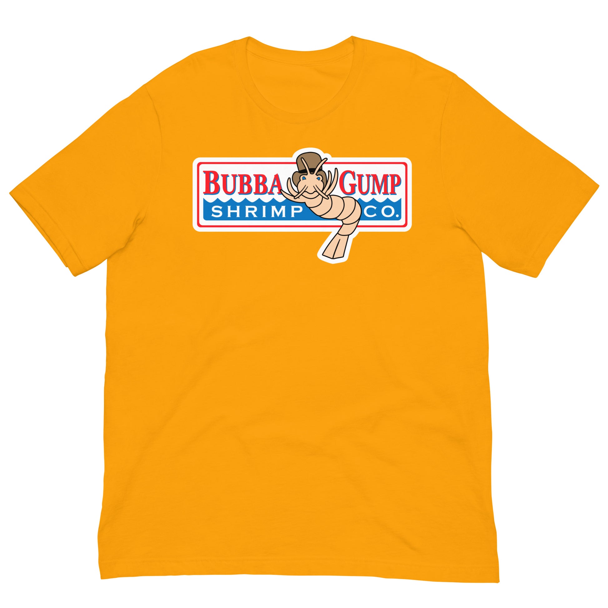 camiseta bubba gump forrest gump amarillo mostaza