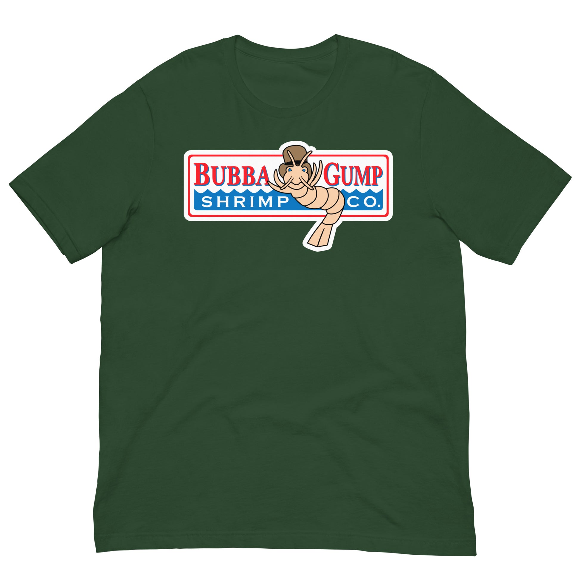 camiseta bubba gump forrest gump verde botella