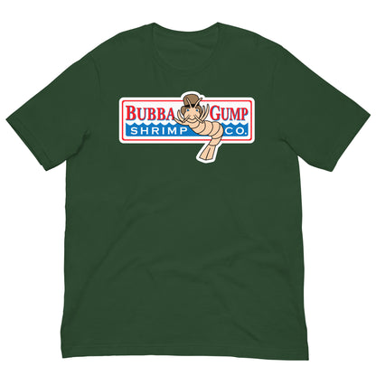 camiseta bubba gump forrest gump verde botella