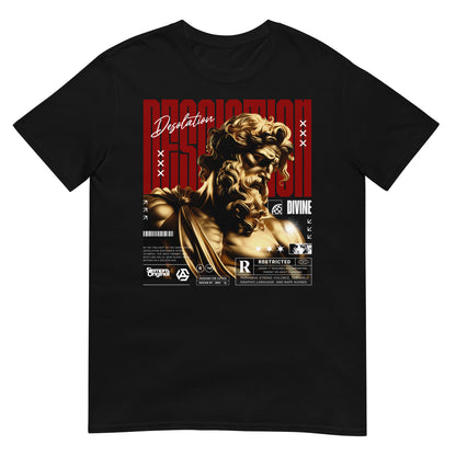 camiseta busto griego desolacion arte clasico negra