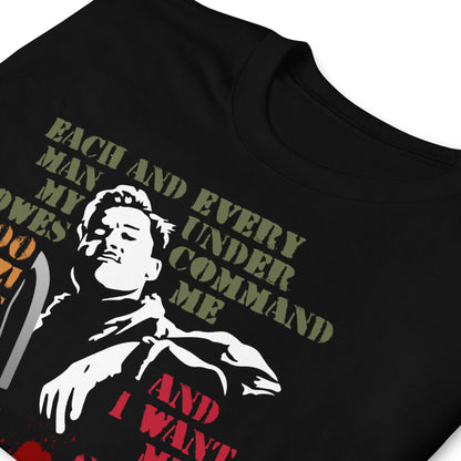detalle de camiseta inglourious basterds cabelleras aldo raine negra