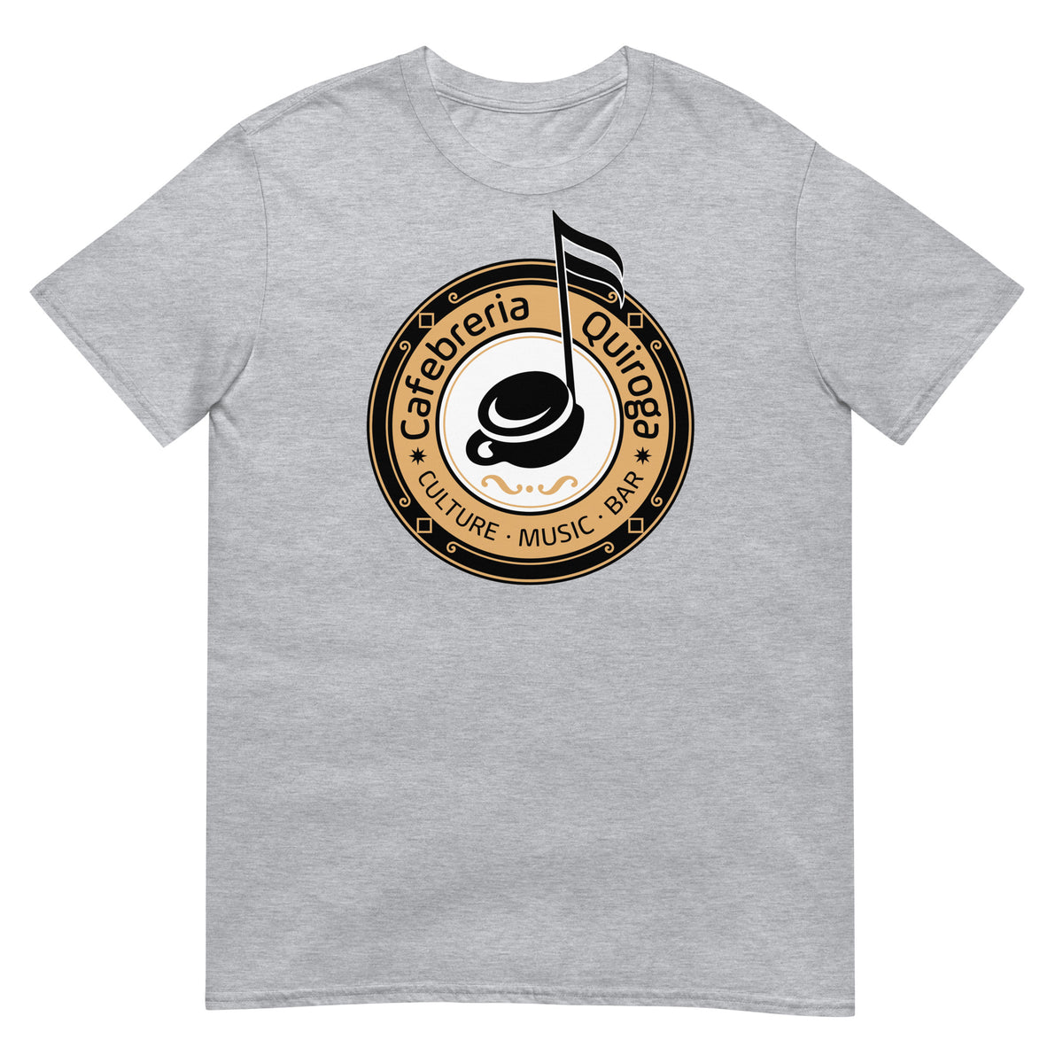 Camiseta gris Cafebrería Quiroga de La que se avecina