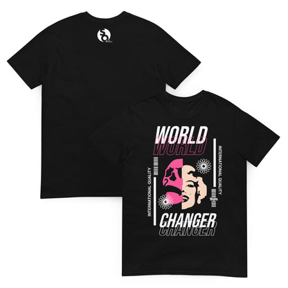camiseta calavera marilyn monroe pop art delante y detras negra