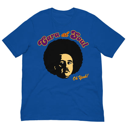 camiseta cara al soul sol francisco franco funk en color azul royal