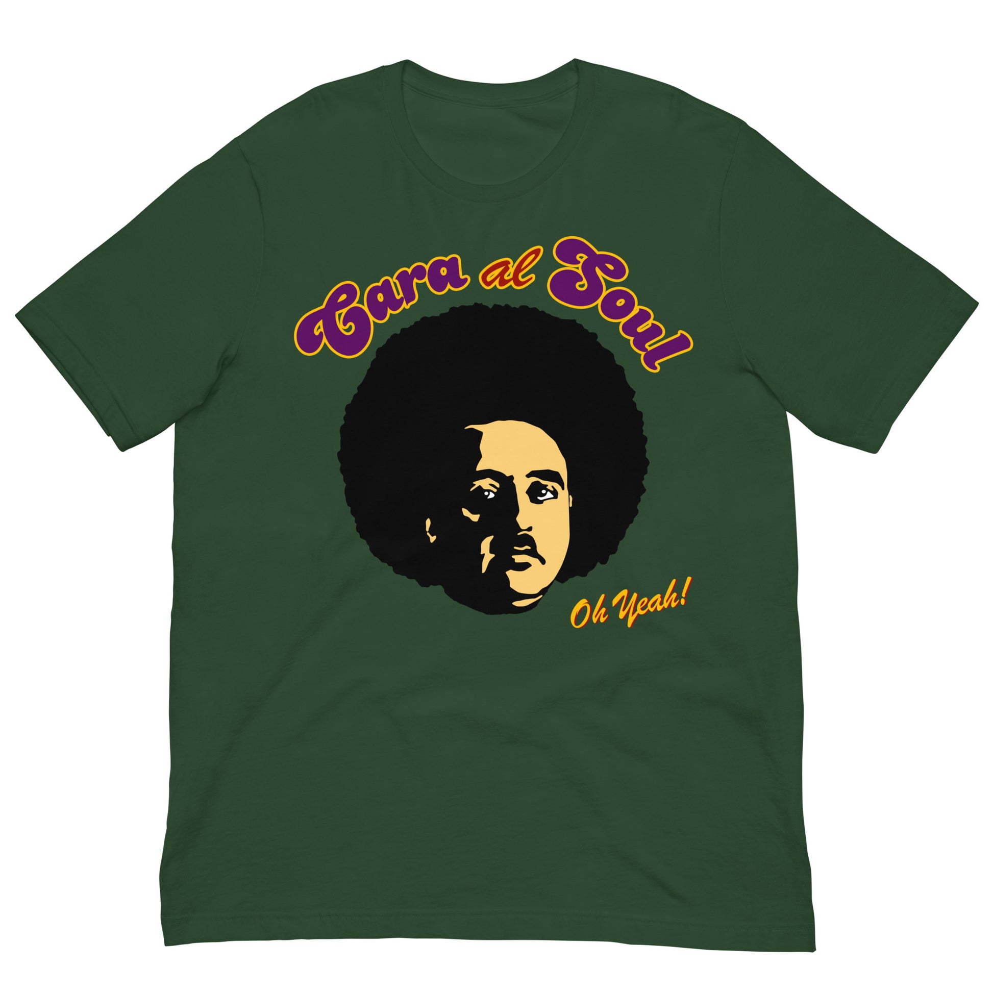 camiseta cara al soul sol francisco franco funk en color verde botella