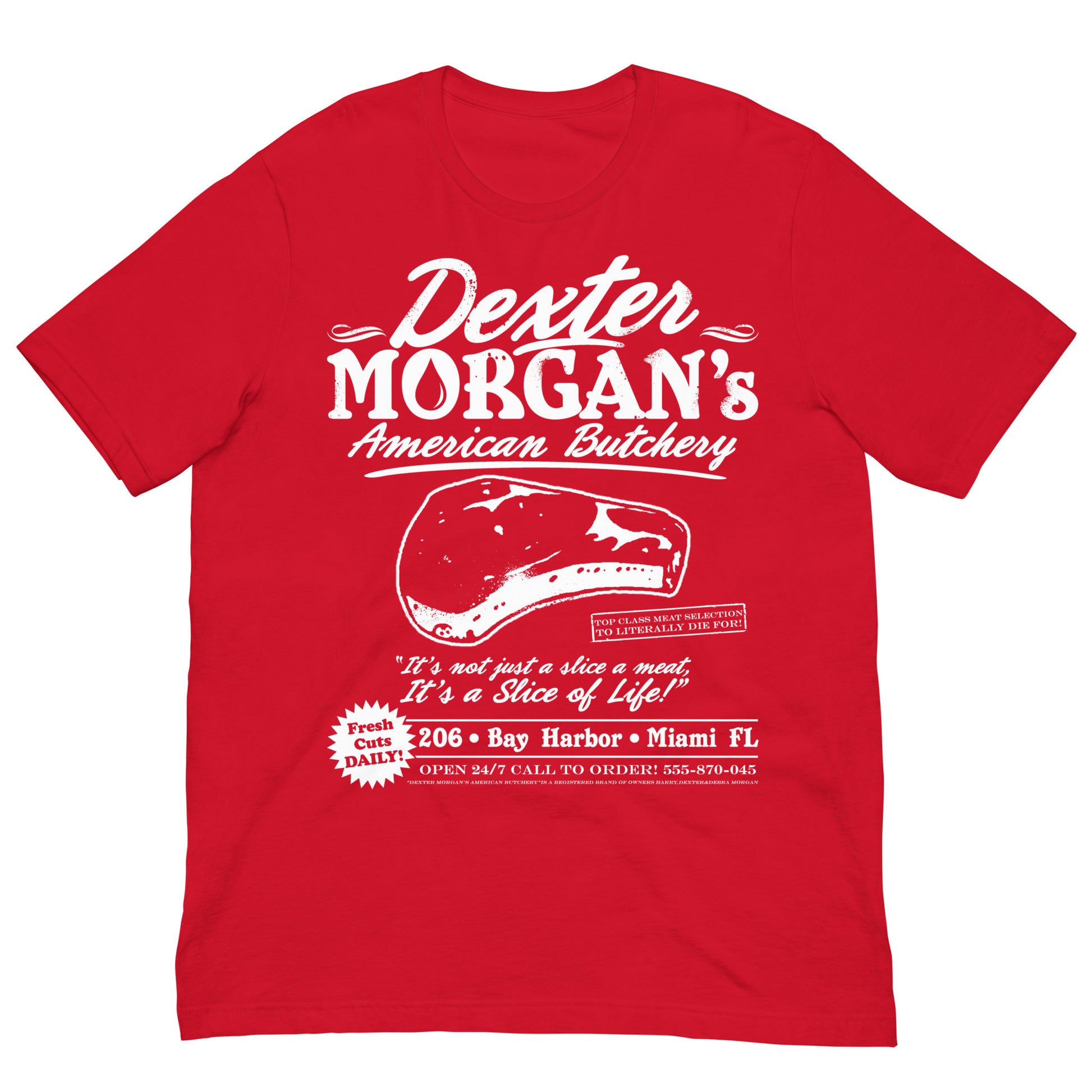 camiseta dexter morgan carniceria americana roja