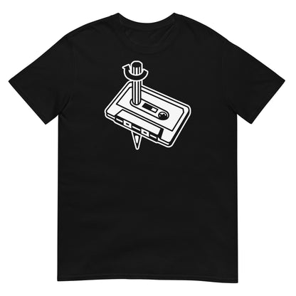 camiseta cassette boli retro mixtape negra