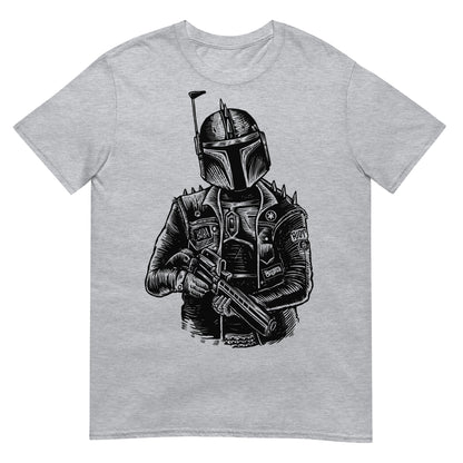 camiseta boba fett punk star wars gris