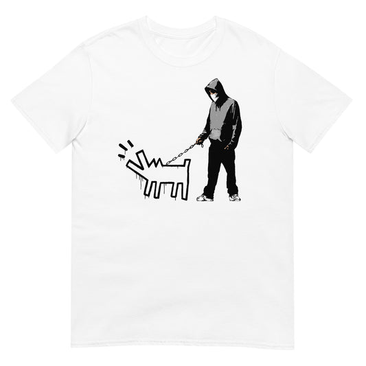 camiseta choose your weapon banksy arte urbano blanca