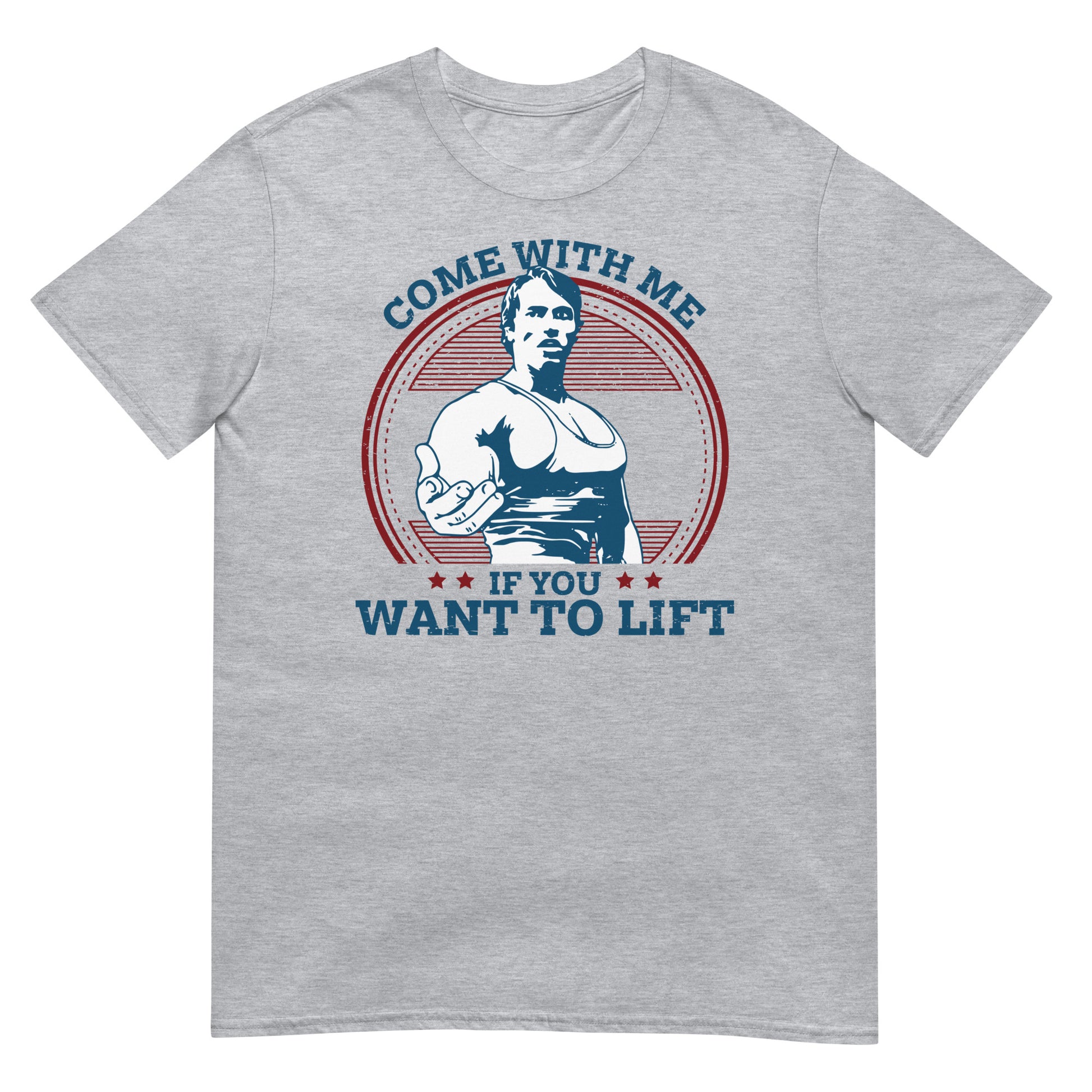 camiseta come with me if you want to lift arnold schwarzenegger terminator en color gris