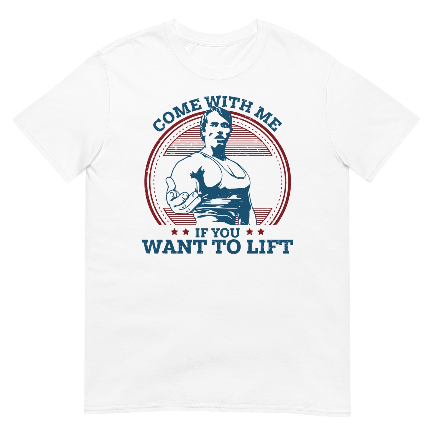 camiseta come with me if you want to lift arnold schwarzenegger terminator en color blanco