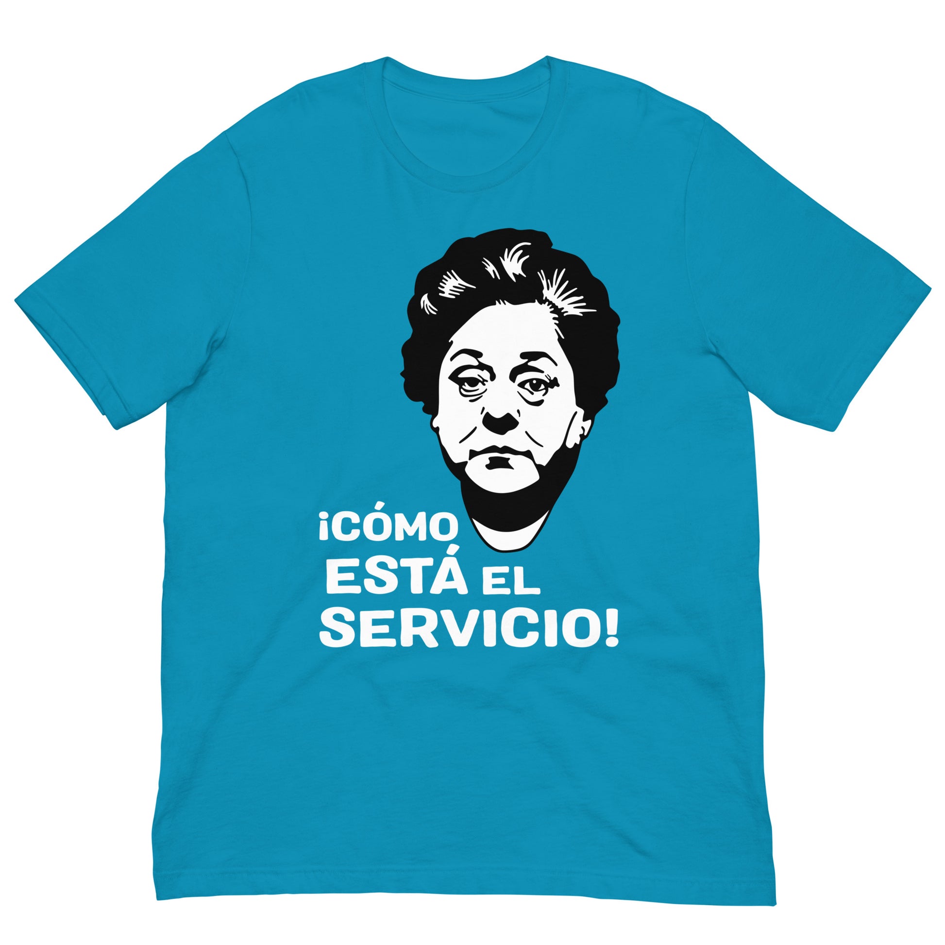 camiseta como esta el servicio rafaela aparicio en color azul