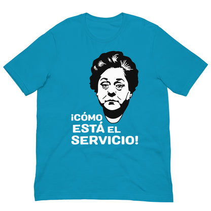 camiseta como esta el servicio rafaela aparicio en color azul