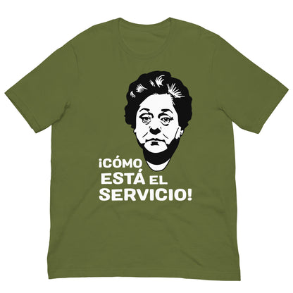 camiseta como esta el servicio rafaela aparicio en color verde oliva