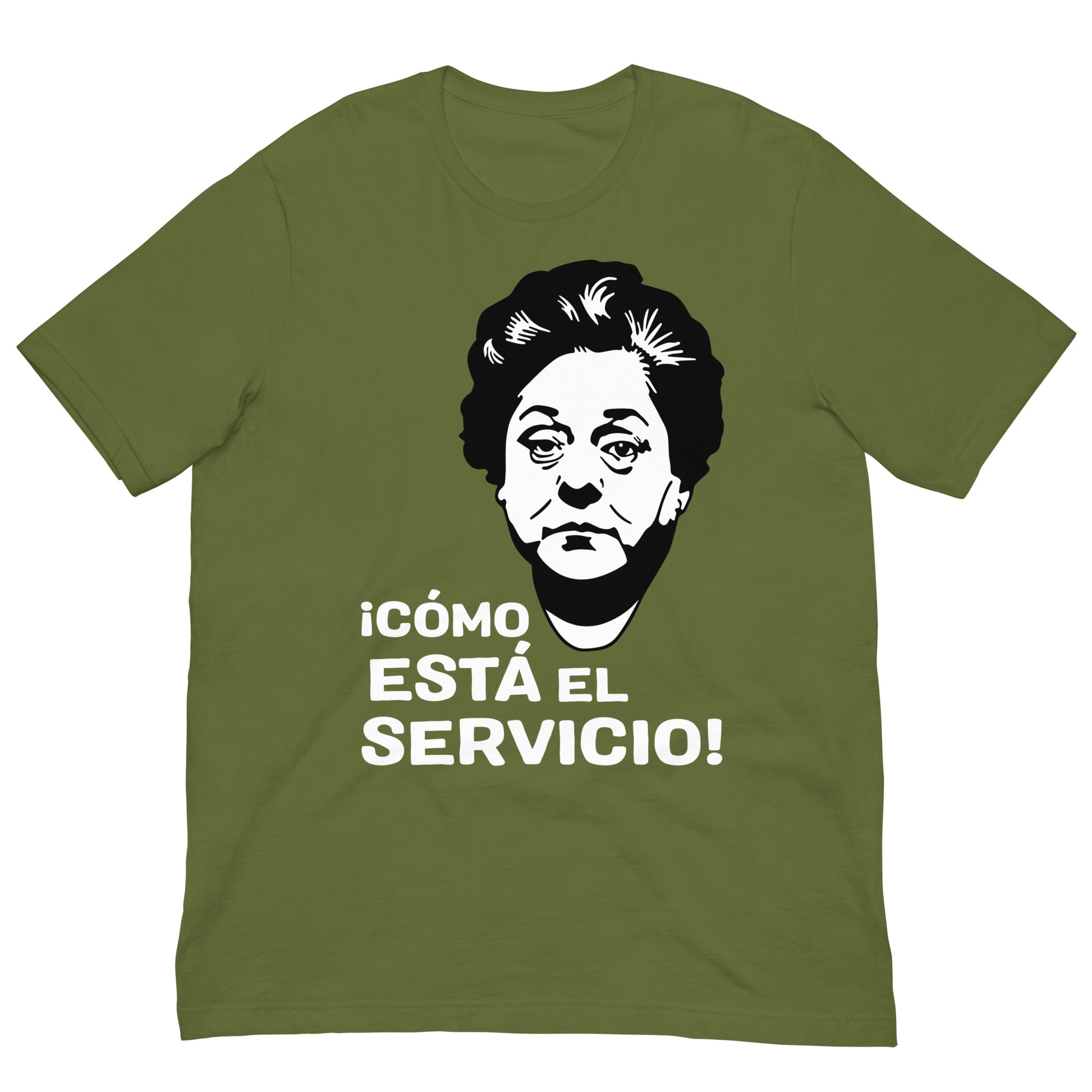 camiseta como esta el servicio verde oliva