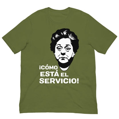 camiseta como esta el servicio verde oliva