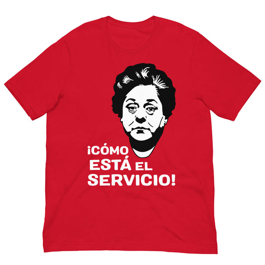 camiseta como esta el servicio rafaela aparicio roja
