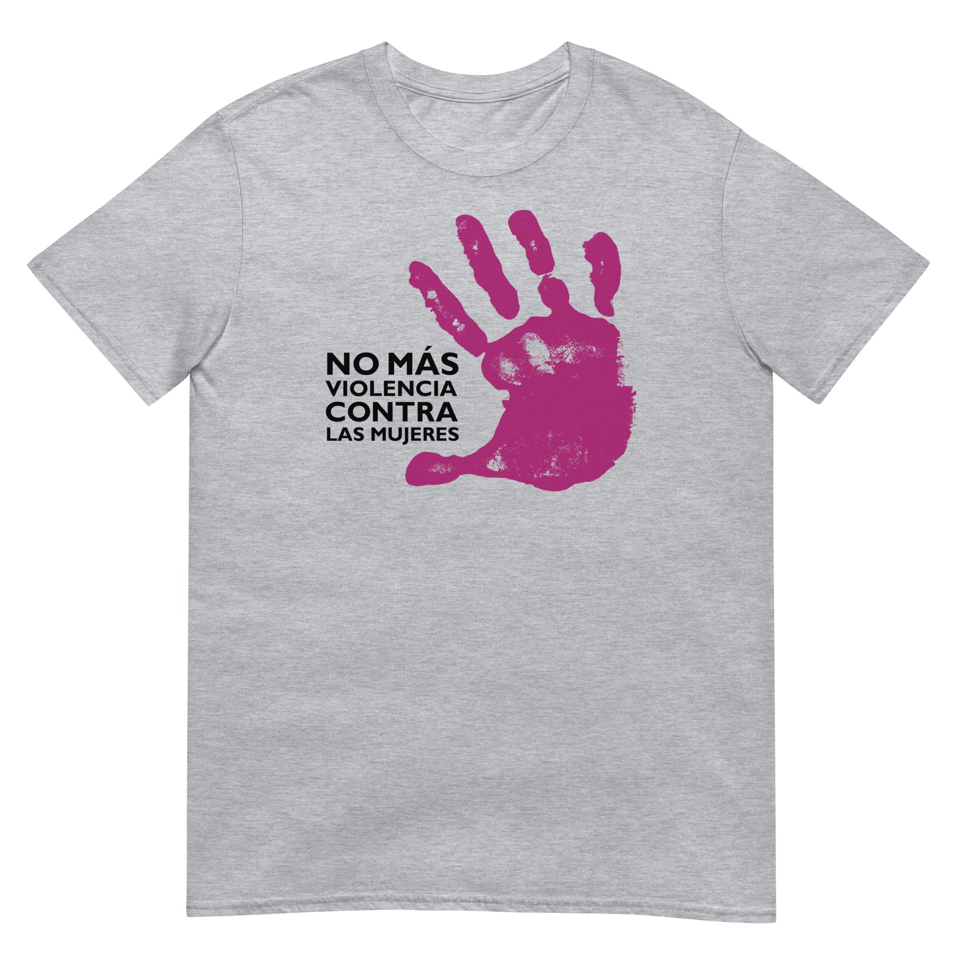 camiseta contra la violencia de genero gris