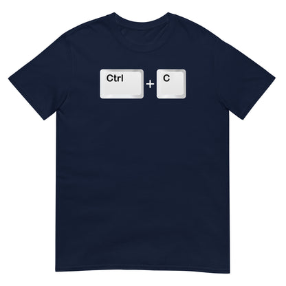 camiseta ctrl c en color azul marino