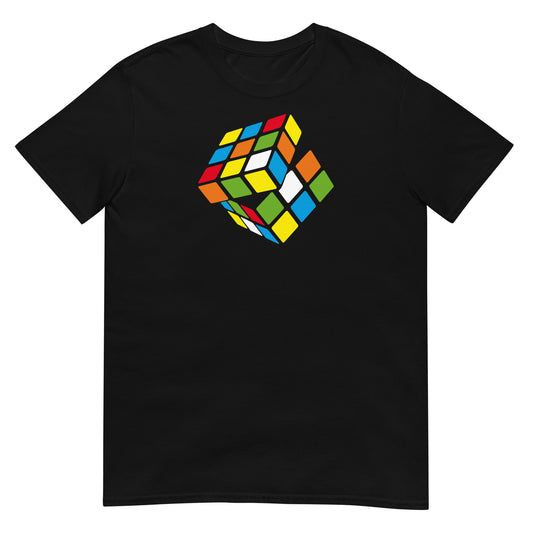camiseta cubo de rubik negra