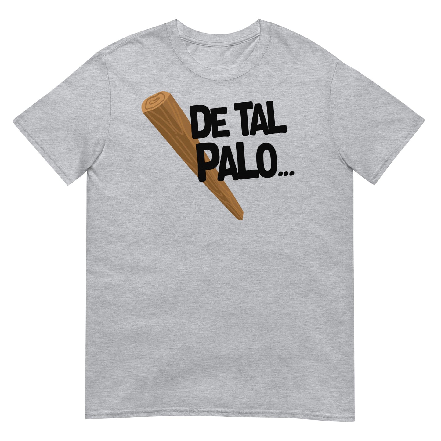 detalle de camiseta de tal palo en color gris