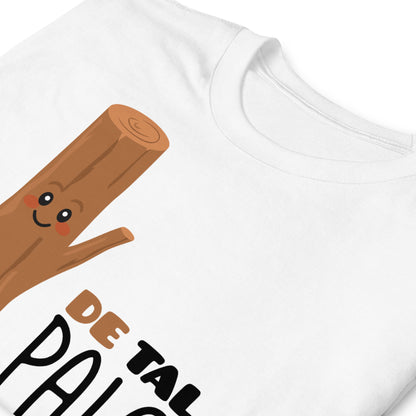 detalle de camiseta de tal palo en color blanco