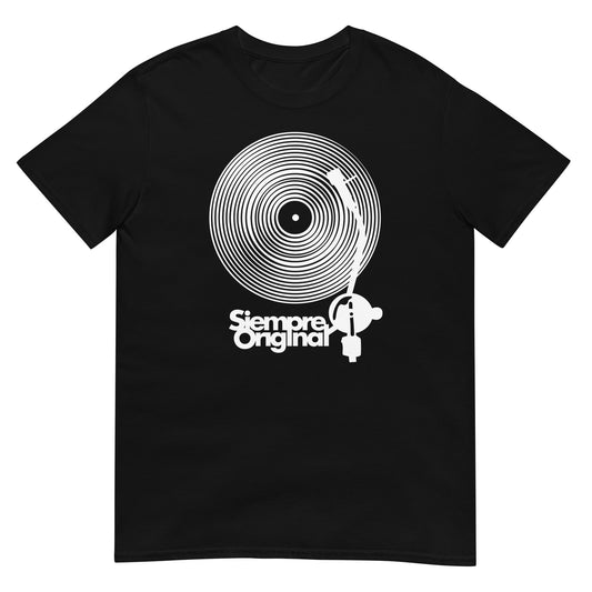camiseta dj turntable vinilo negro