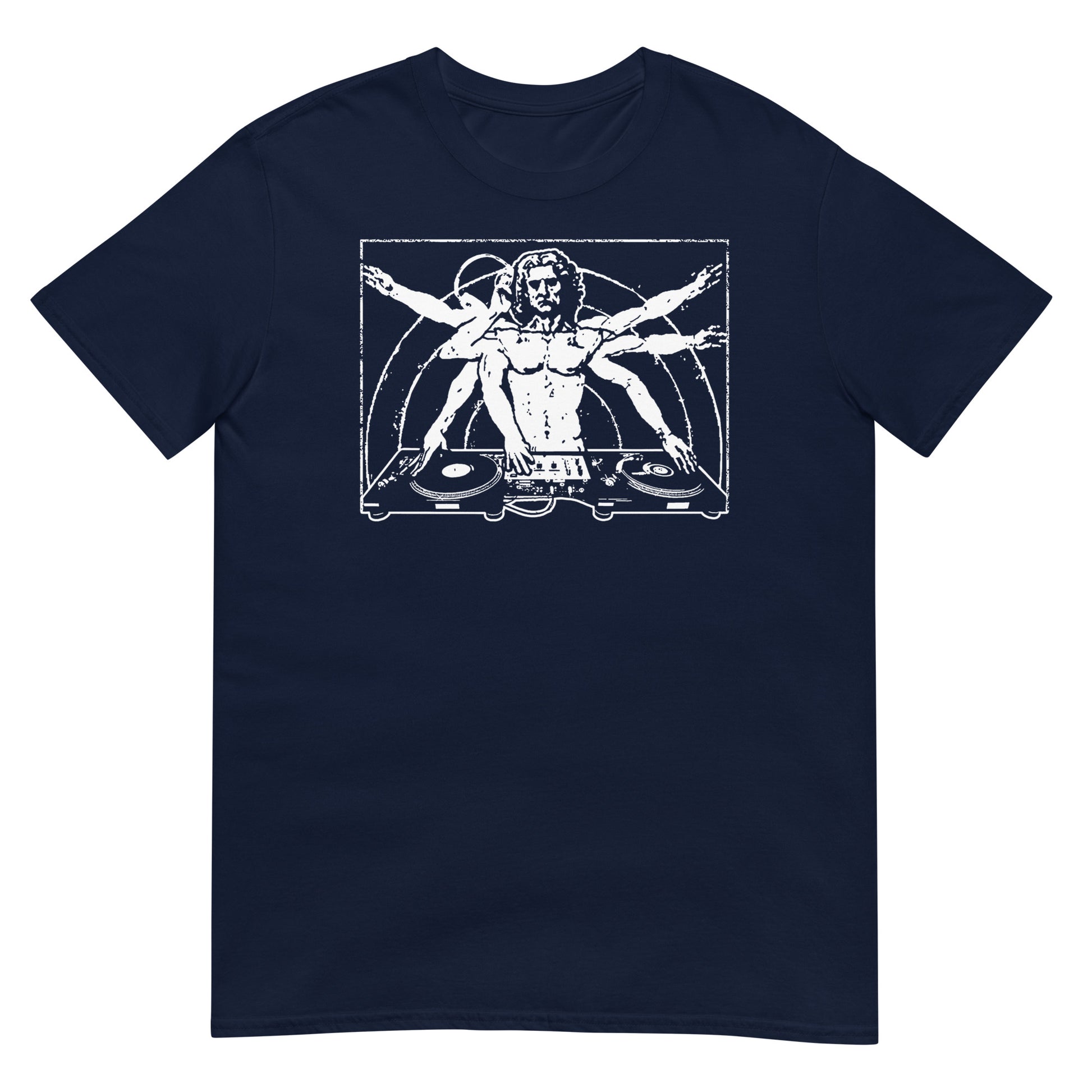 camiseta dj vitruvio vitruvian deejay en color azul marino
