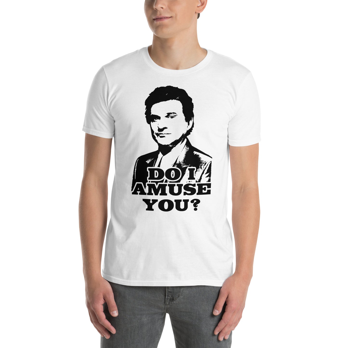 hombre con camiseta tommy devito goodfellas blanca