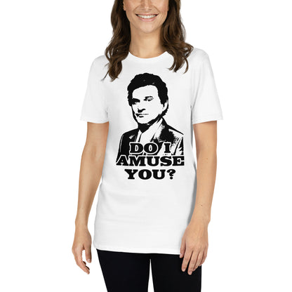 mujer con camiseta tommy devito goodfellas blanca