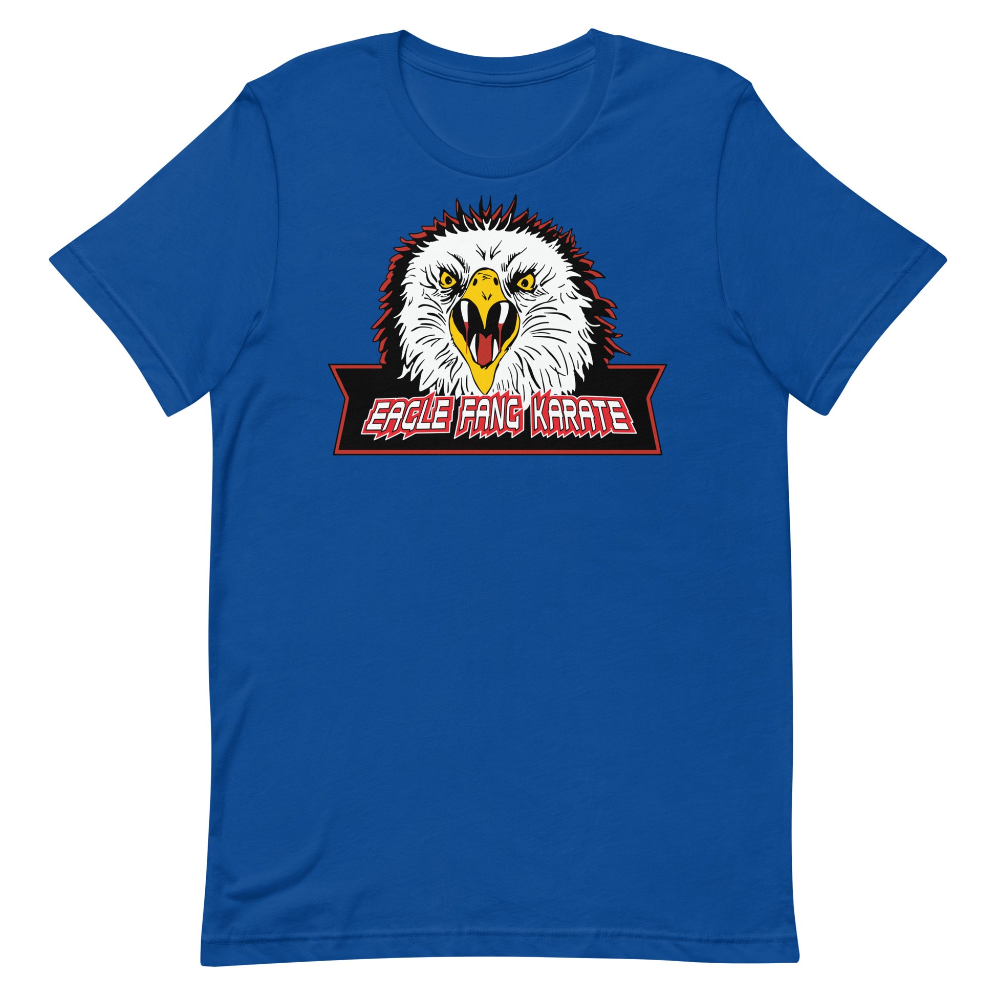 camiseta dojo aguila karate retro azul royal