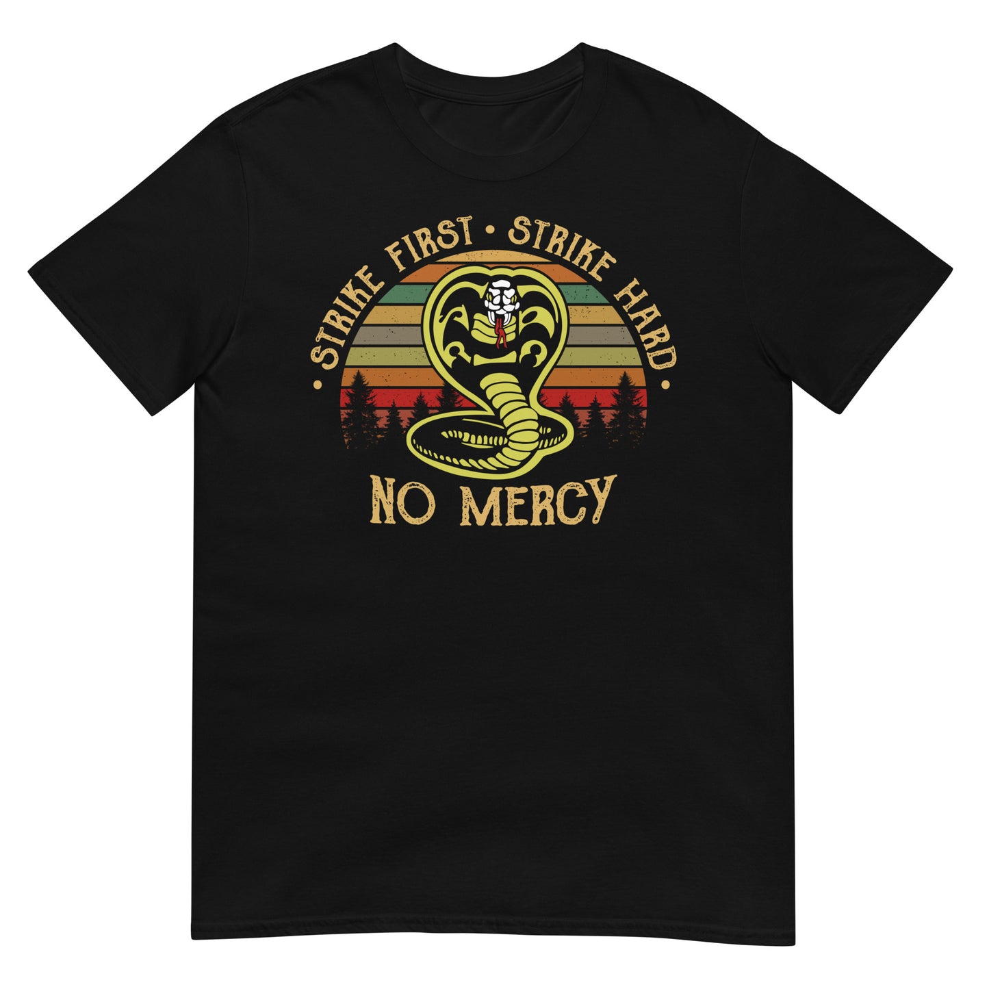 camiseta cobra kai vintage sunset negra
