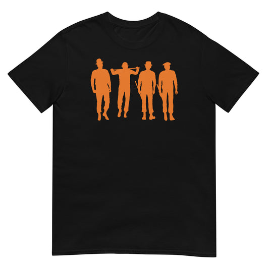 camiseta droogs siluetas la naranja mecanica negra