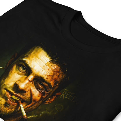 detalle de camiseta tyler durden fight club negra