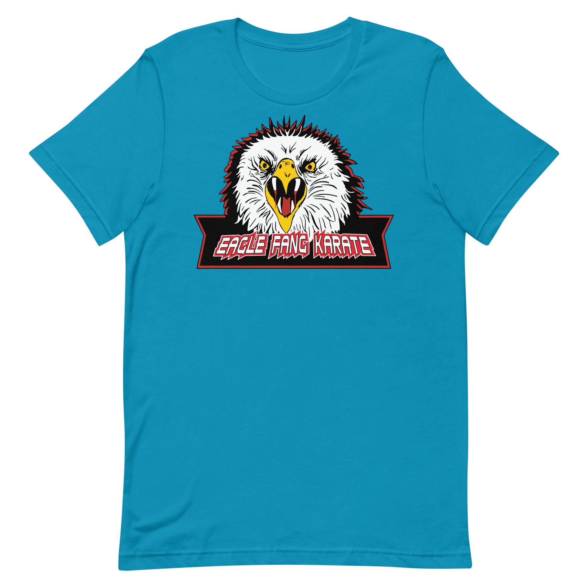 camiseta colmillo de aguila eagle fang karate azul