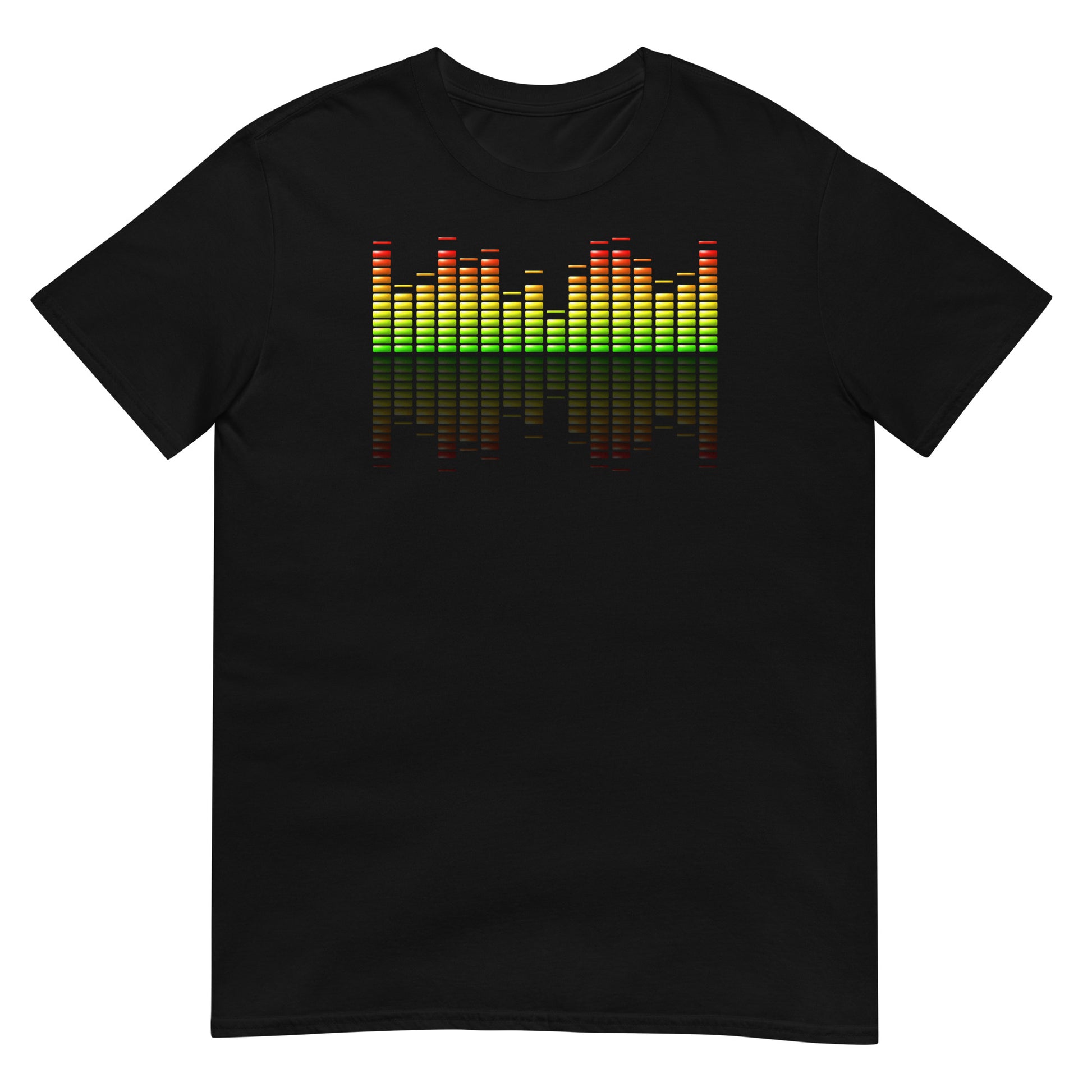 camiseta ecualizador musica en color negro