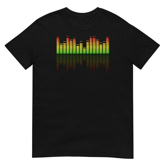 camiseta ecualizador musica en color negro