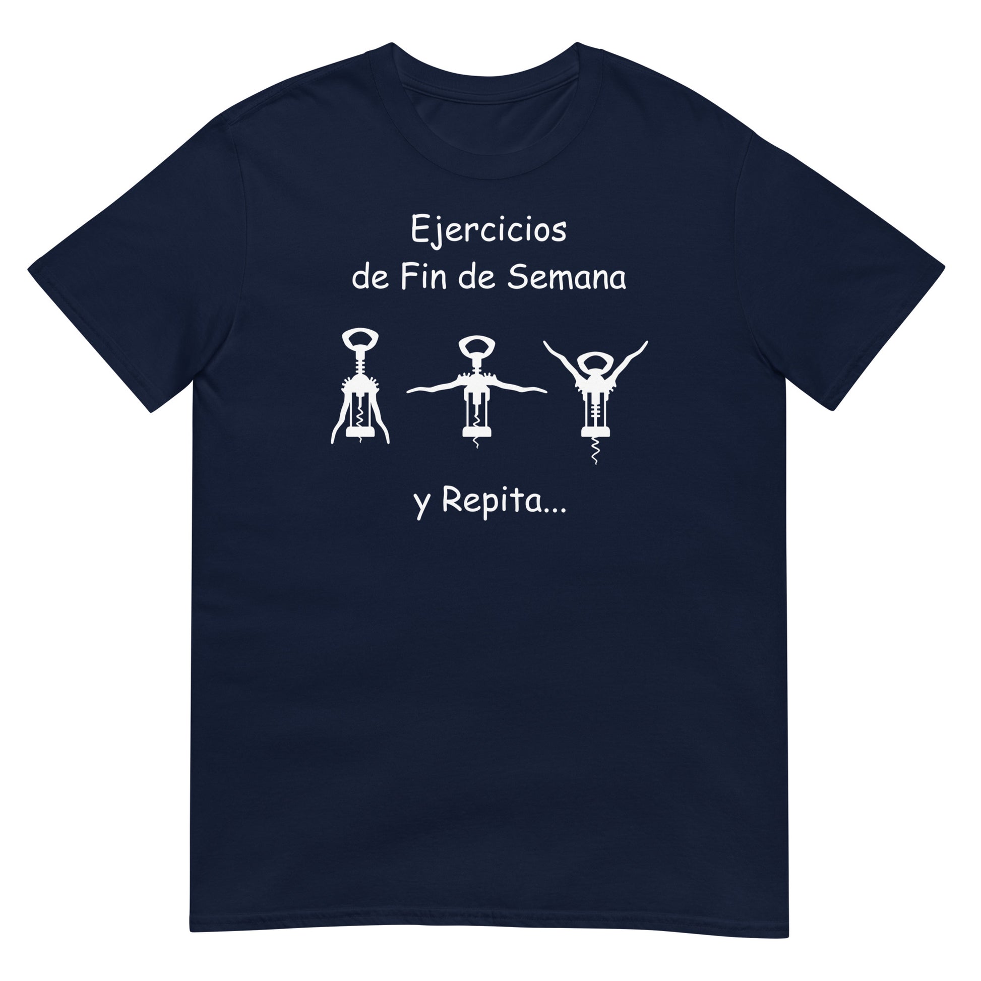 camiseta ejercicios de fin semana vino azul marino