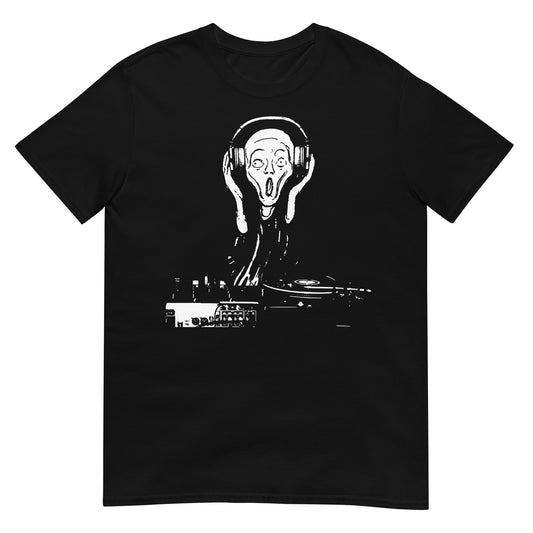 camiseta el grito dj the scream deejay edvard munch en color negro