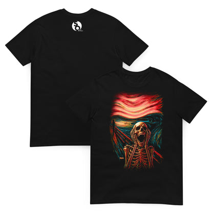 camiseta el grito esqueleto delante y detras negra