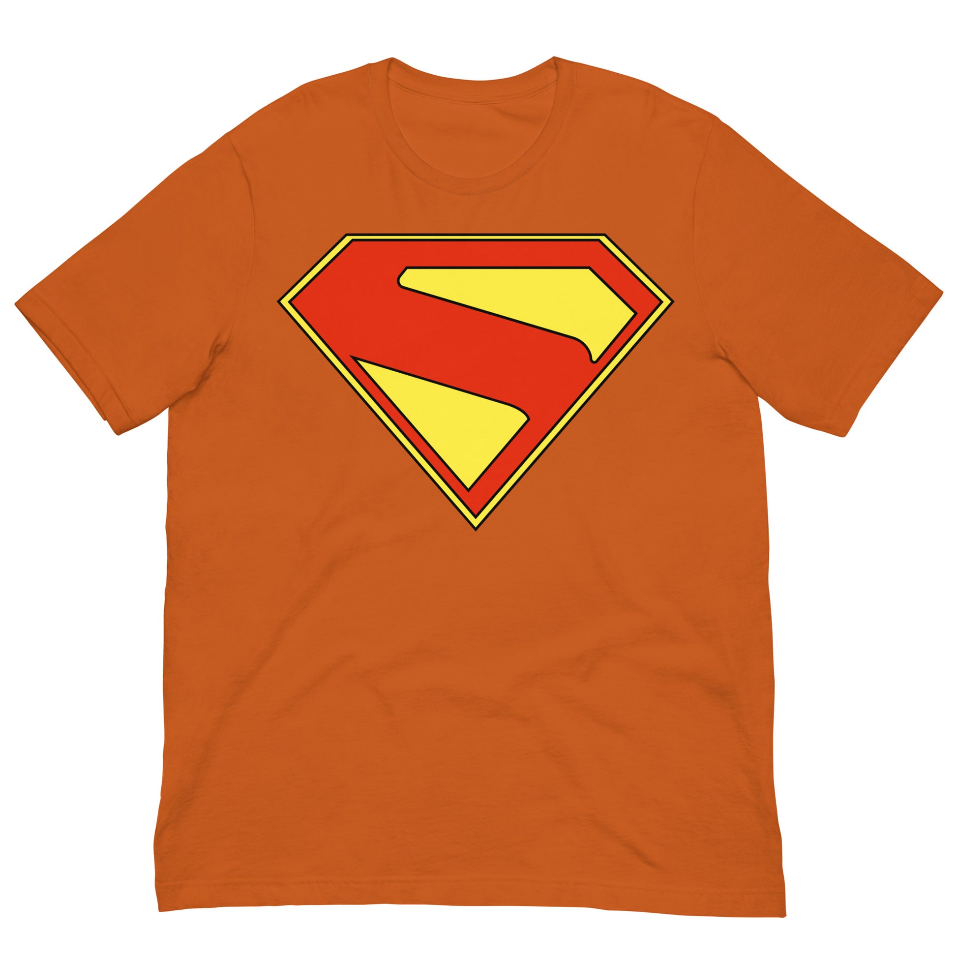 camiseta superman 2025 gunn corenswet el hombre de acero en color naranja