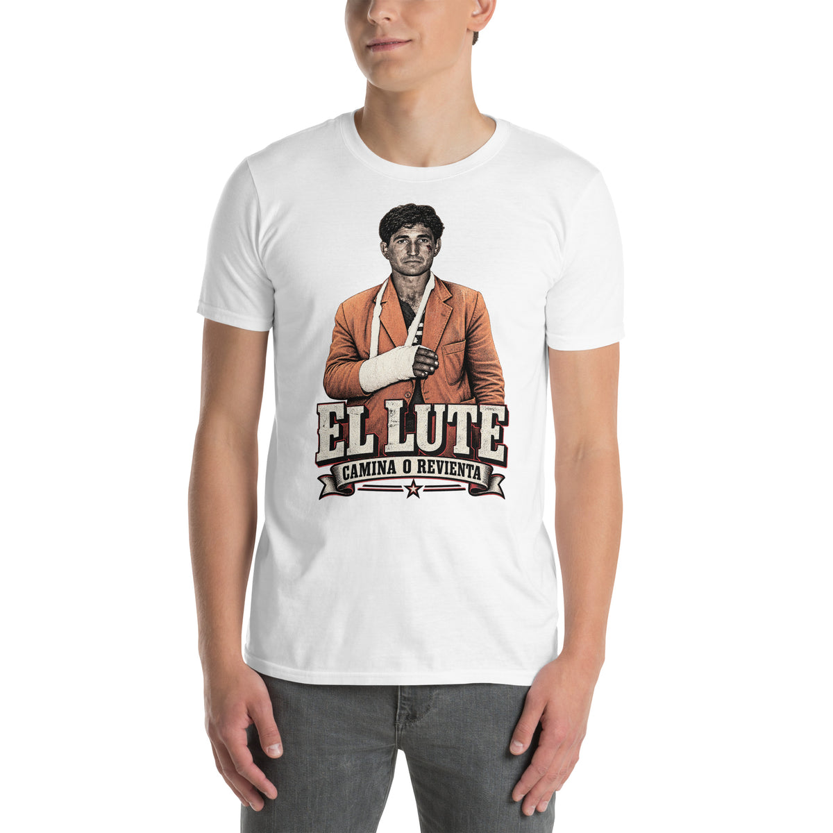 Hombre con camiseta blanca El Lute Camina o Revienta