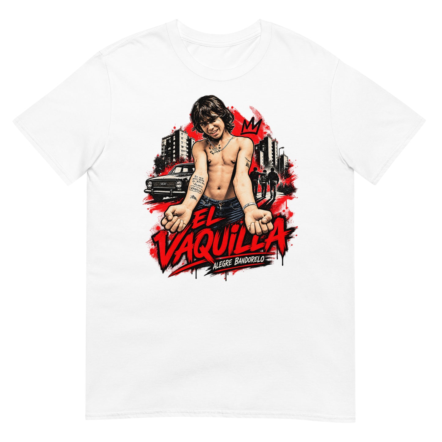 camiseta el vaquilla alegre bandolero blanca