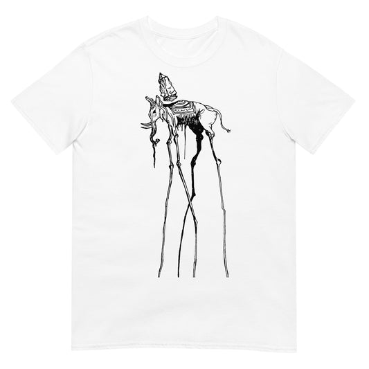 camiseta elefante surrealista salvador dali en color blanco