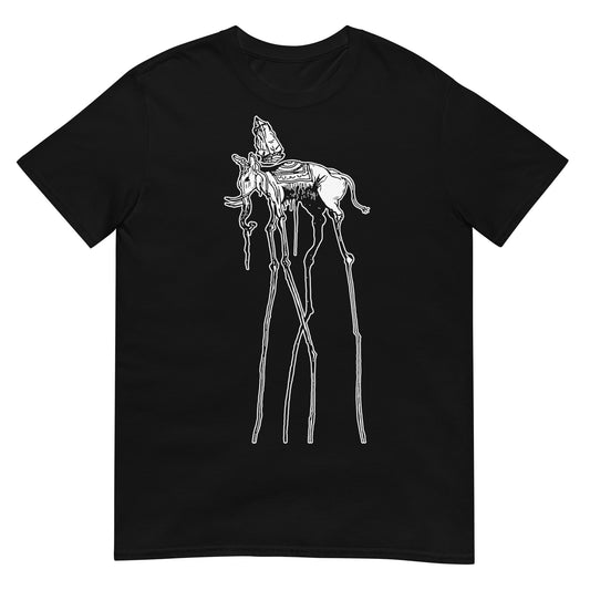 camiseta elefante surrealista salvador dali en color negro