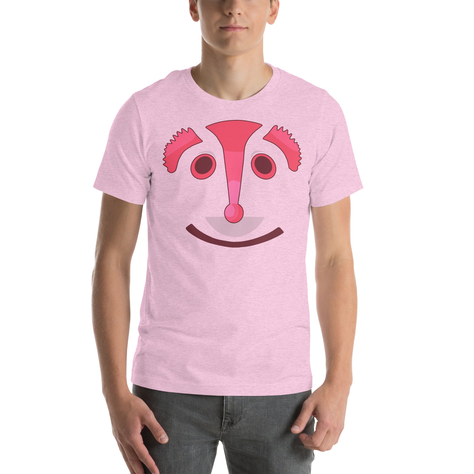 hombre con camiseta espinete erizo retro rosa